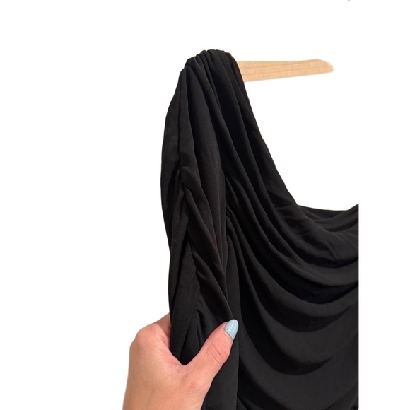 NWT Alice Temperley Women’s Black Midi Dress Ruched Bodycon size 2 - Picture 4 of 8